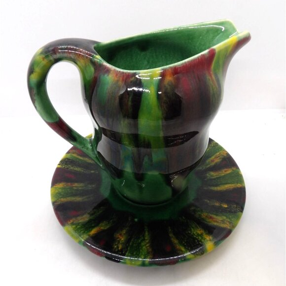 St. J Other - Antique St. J Pottery Pitcher and Saucer Swiss/French